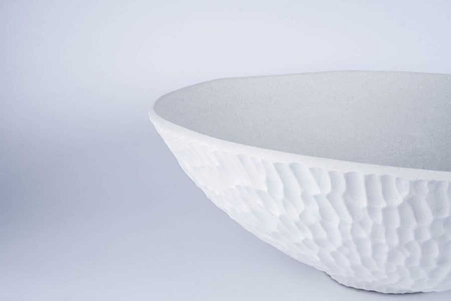 White Carved Bowl