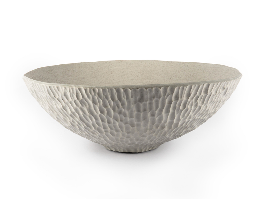 Grey Carved Bowl